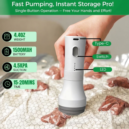 Travel Vacuum Storage Bag Set with Rechargeable Cordless Pump-50% OFF TODAY ONLY
